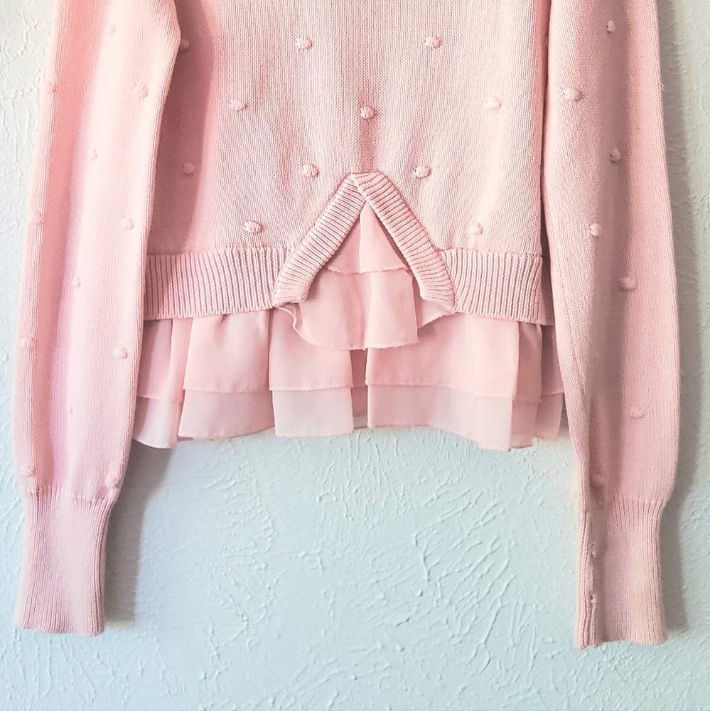BLOCH Kids Pink Ruffle Sweater and Shorts Set - Picture 3 of 6